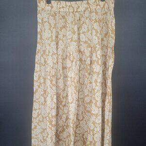 The GREAT. Highland Skirt In Oat Wild Brush Floral Large
